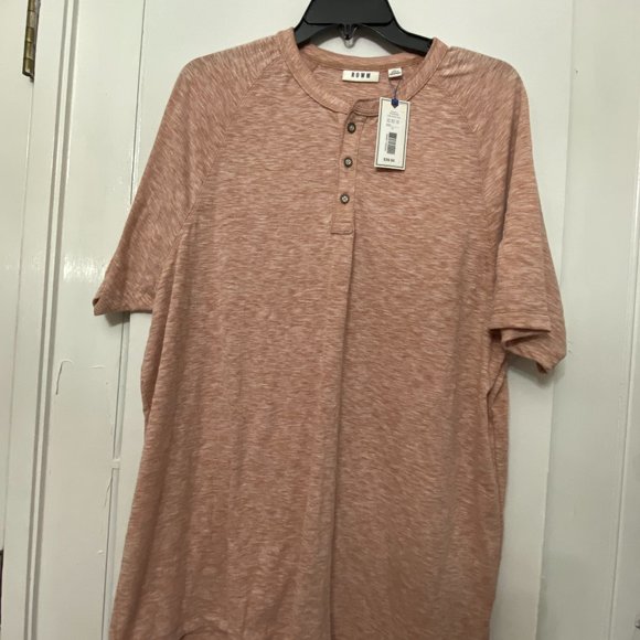 ROWM | Shirts | Rowm Mens Henley Shirt Short Sleeve Orgrust Xl | Poshmark